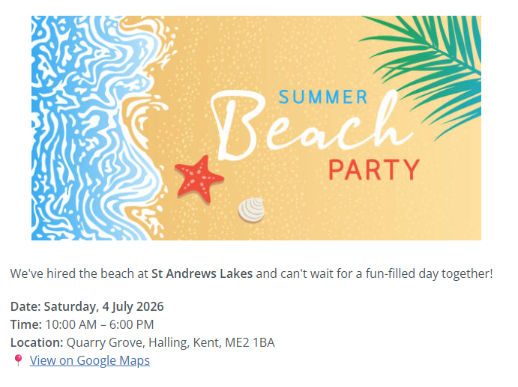 Beach Party (Kent, UK) 4th July.