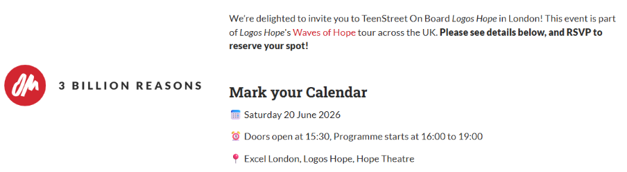 London Logos Ship - Teen Street on Board (20th June)
